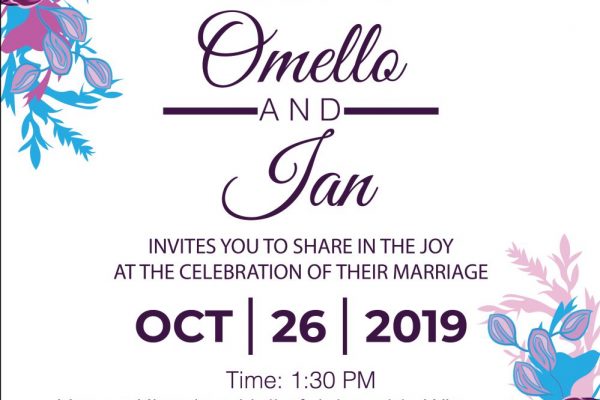 Omello And Ian Wedding Invitation
